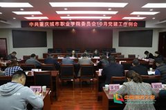 重庆城市职业学院党委召开10月党建工作例会