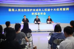 最高人民法院举行保护未成年人权益十大优秀典型案例新闻发布会