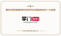 掌门1对1获环球时报舆情中心认可 荣膺“最受喜爱在线教育十大品牌”