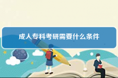 成人专科考研需要什么条件(成人专科考研究生需要什么条件?)