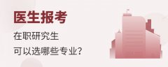 医生报考在职研究生可以选哪些专业？