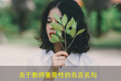 关于教师重要性的名言名句