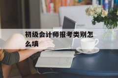 初级会计师报考类别怎么填