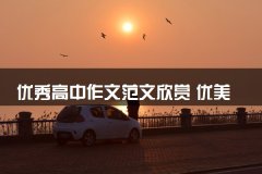 优秀高中作文范文欣赏 优美段落摘抄