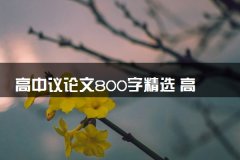 高中议论文800字精选 高考议论文作文素材大全