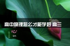高中物理怎么才能学好 高三如何高效提高成绩