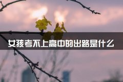 女孩考不上高中的出路是什么