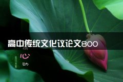 高中传统文化议论文800 高考满分议论文作文