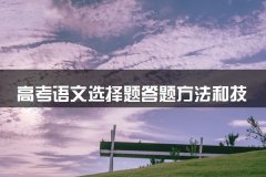 高考语文选择题答题方法和技巧