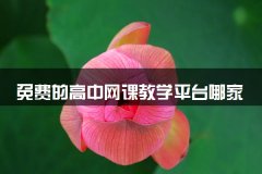 免费的高中网课教学平台哪家好