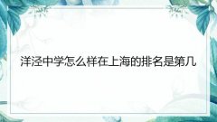 洋泾中学怎么样在上海的排名是第几？985录取率高吗住宿条件好不