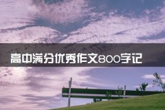 高中满分优秀作文800字记叙文