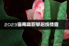 2023海南高职单招成绩查询时间及系统入口