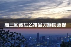 高三应该怎么拼命才能快速提高成绩