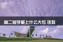 高二辍学能上什么大专 该怎么办