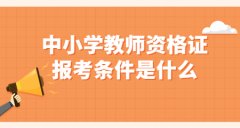 中小学教师资格证报考条件是什么？怎么备考？
