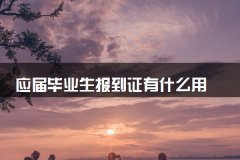 应届毕业生报到证有什么用 丢了能补办吗