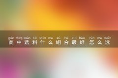 高中选科什么组合最好 怎么选科好