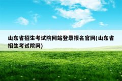 山东省招生考试院网站登录报名官网(山东省招生考试院网)