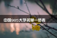 中国985大学名单一览表 有哪些985院校