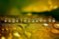 毕业证丢了怎么证明学历 有哪些办法