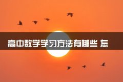 高中数学学习方法有哪些 怎样才能学好数学