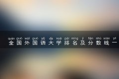 全国外国语大学排名及分数线一览表2023年高考参考