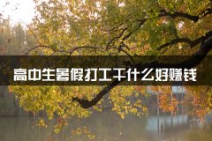 高中生暑假打工干什么好赚钱