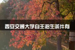 西安交通大学自主招生条件有哪些