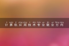 计算机应用技术专业就业方向 可以做什么工作