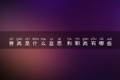 普高是什么意思 和职高有哪些区别