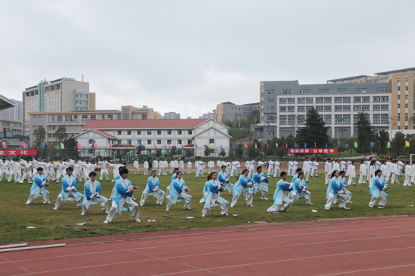 太极表演首次亮相云南民族大学2016年冬运会