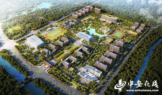  阜阳师范大学信息工程学院新校区整体鸟瞰图
