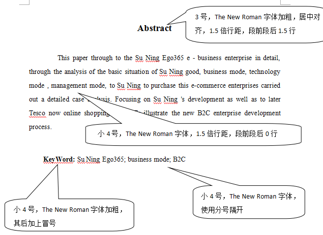 英文摘要格式