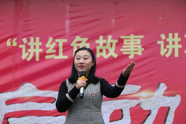 讲“红色”故事主题教育活动。永川区上游小学校供图