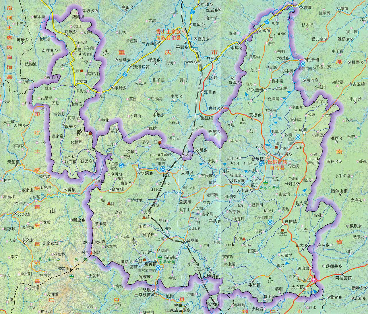 松桃地图全图高清版