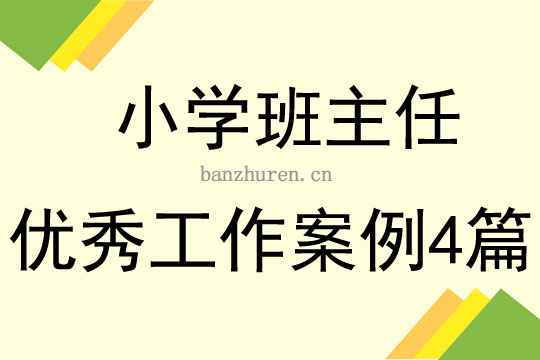 小学班主任优秀工作案例4篇